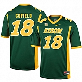 North Dakota State Bison 18 Adam Cofield Green College Football Jersey Dzhi,baseball caps,new era cap wholesale,wholesale hats